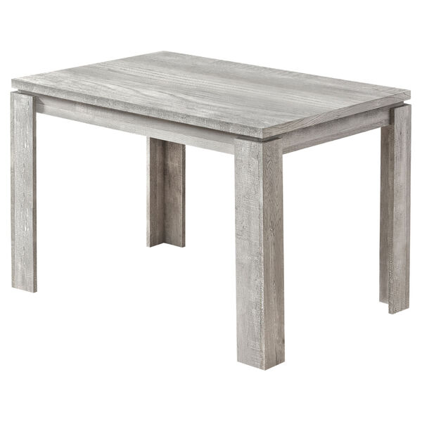 Gray Reclaimed Wood 32 x 48 Inch Rectangular Dining Table, image 1