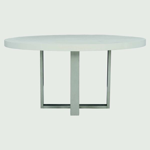 Logan Square Merrion White and Gray Mist Dining Table, image 1