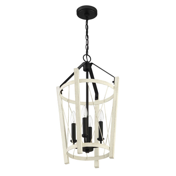 Suffolk Cottage White And Espresso 14-Inch Four-Light Pendant, image 3