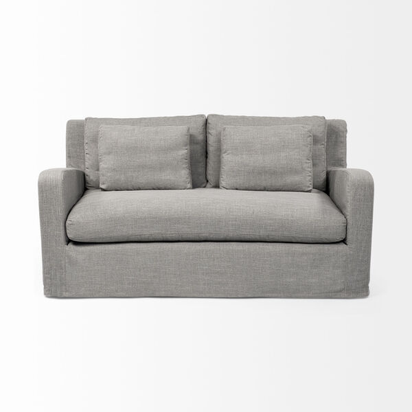 Denly I Flint Gray Slipcover Two Seater Sofa, image 2