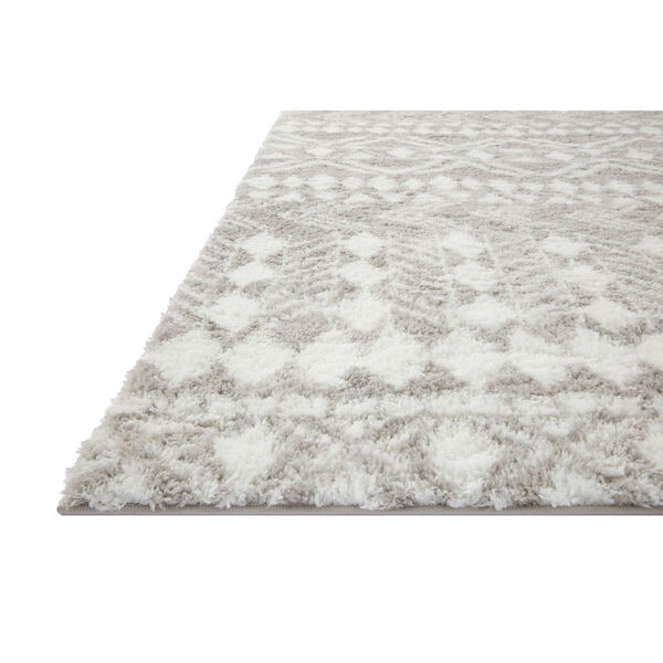 Bliss Shag Grey and White Abstract Area Rug, image 3
