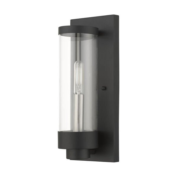 Hillcrest Textured Black One-Light Outdoor ADA Wall Sconce, image 2