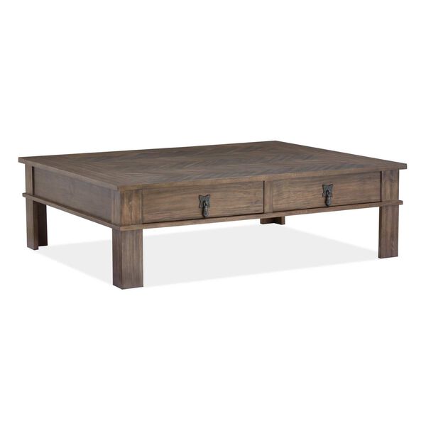 Mosaic Java Bean Wooden Rectangular Accent Cocktail Table, image 1