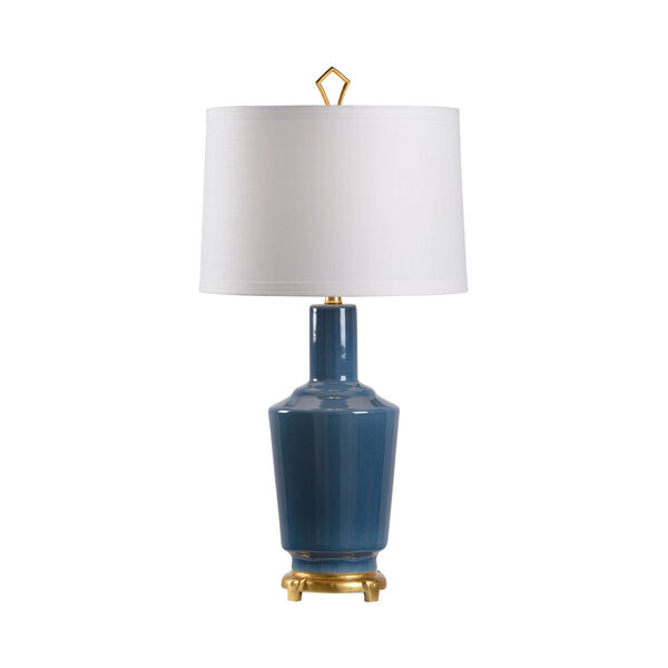 MarketPlace Turkish Blue Glaze One-Light Table Lamp, image 1