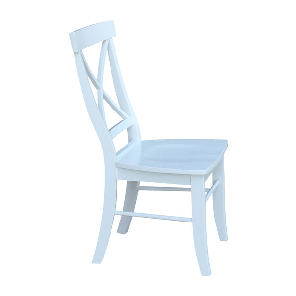 White X-Back Chair with Solid Wood Seat, Set of 2, image 6