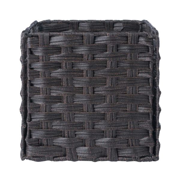 Melanie Chocolate Foldable Woven Fiber Basket, Set of 3, image 5