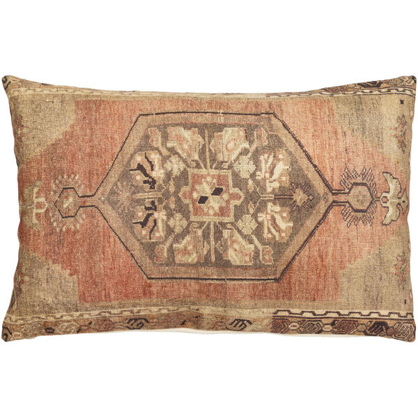 Javed Beige and Tan 14-Inch Pillow, image 1