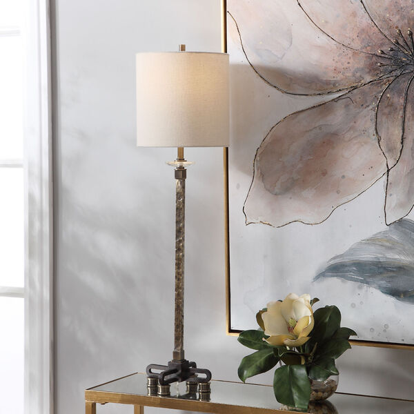 Parnell Antique Brass Table Lamp, image 2