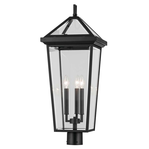 Regence Textured Black 29-Inch Three-Light Outdoor Post Lantern, image 5