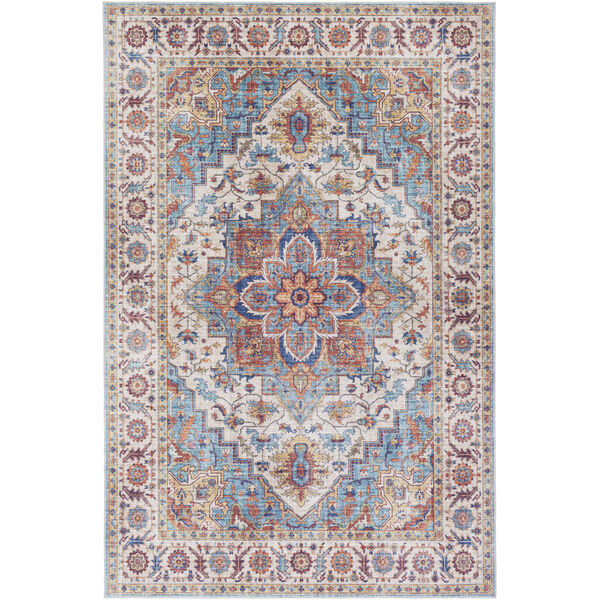 Iris Ice Blue Rectangle 7 Ft. 6 In. x 9 Ft. 6 In. Rug, image 1