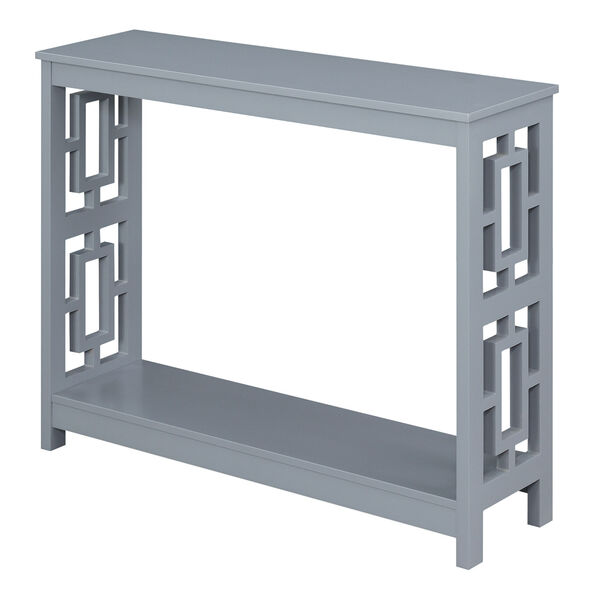 Town Square Gray Console Table with Shelf, image 3