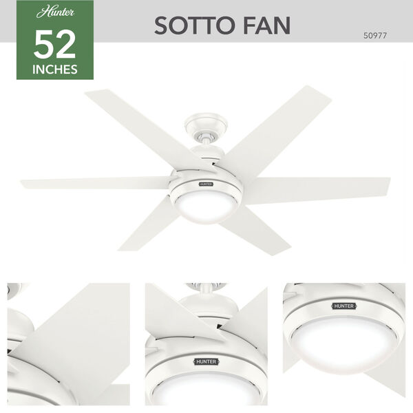 Sotto Fresh White 52-Inch Ceiling Fan, image 4