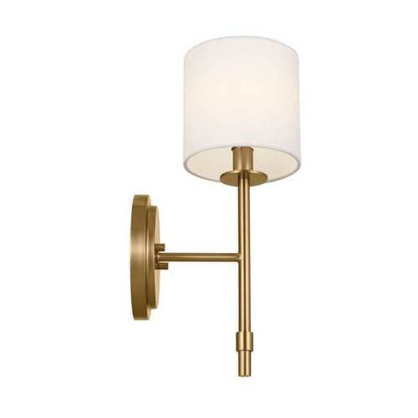 Ali Brushed Natural Brass One-Light Round Wall Sconce, image 6