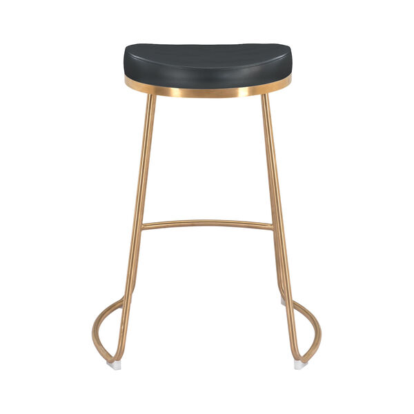 Bree Black and Gold Counter Stool, Set of Two, image 5