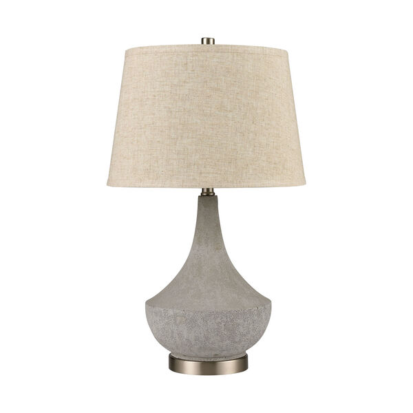 Wendover Gray Polished Concrete Brushed Steel One-Light Table Lamp, image 2