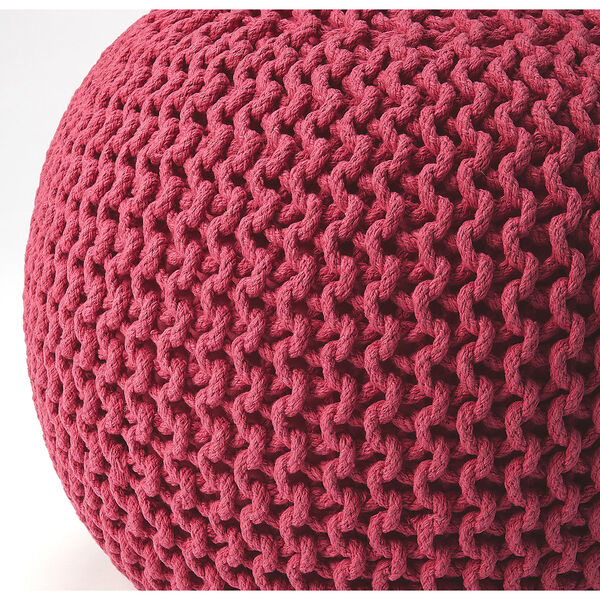 Pincushion Woolen Woven Round Pouf, image 3