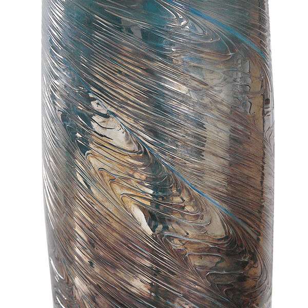 Olesya Brushed Nickel Swirl Glass Table Lamp, image 3