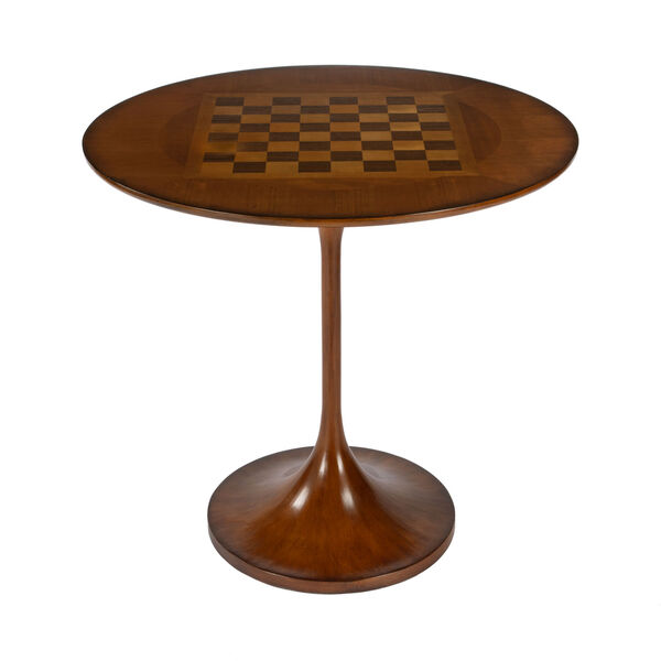 Francis Olive Ash Round Pedestal Game Table, image 1