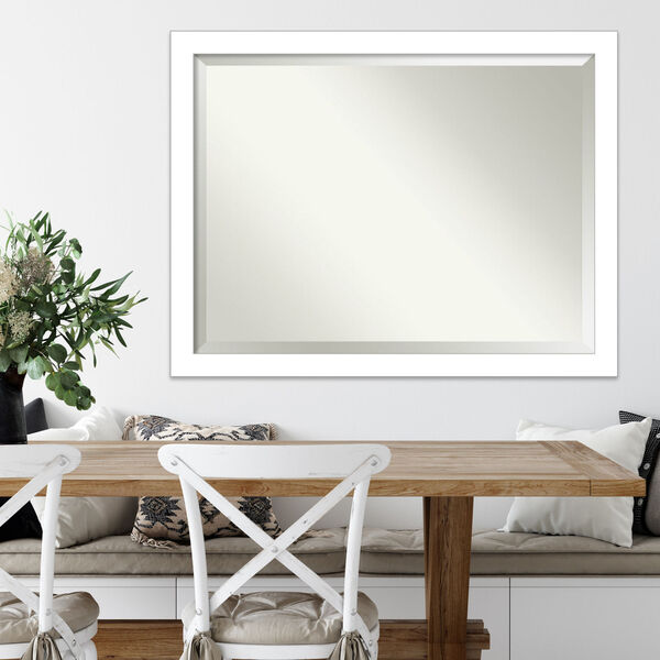Wedge White Wall Mirror, image 4