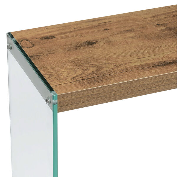 SoHo Barnwood and Glass V-Console Table with Shelf, image 2