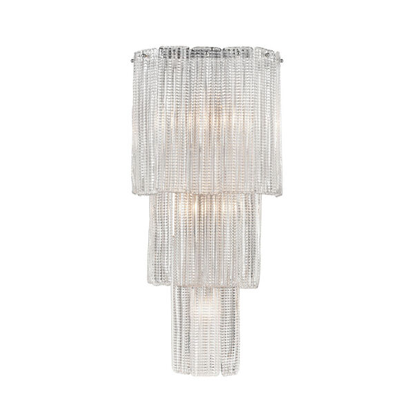 Diplomat Clear and Chrome Five-Light Wall Sconce, image 1