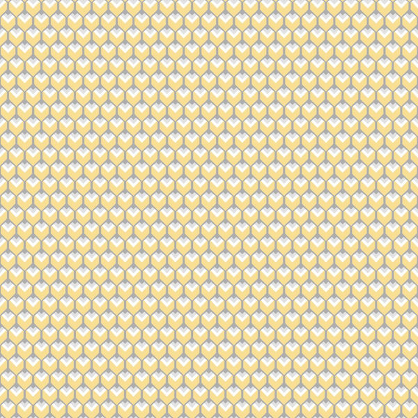 Yellow 3D Petite Hexagons Peel and Stick Wallpaper, image 2