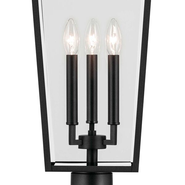 Regence Textured Black 29-Inch Three-Light Outdoor Post Lantern, image 2