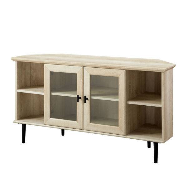 White Oak TV Console with Glass Door, image 4