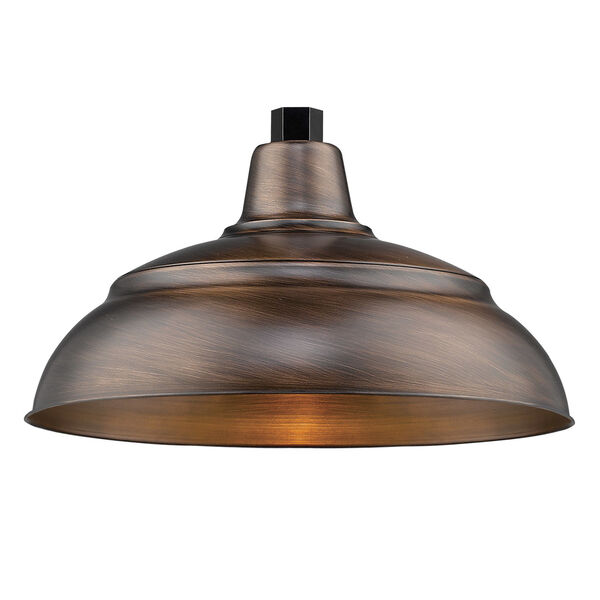 R Series Natural Copper 14-Inch One-Light Warehouse Shade, image 1