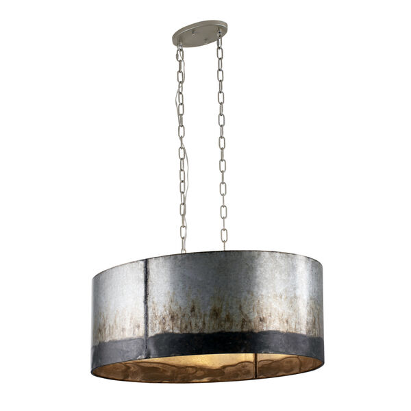 Cannery Ombre Galvanized Six-Light Pendant, image 1
