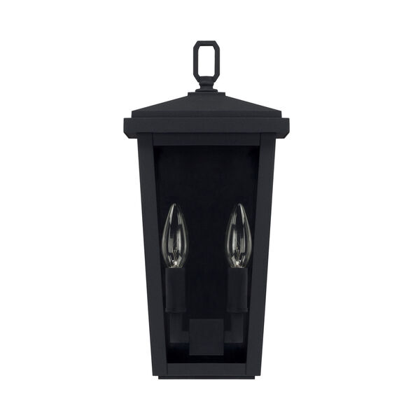 Donnelly Black Seven-Inch Two Light Outdoor Wall Lantern, image 1