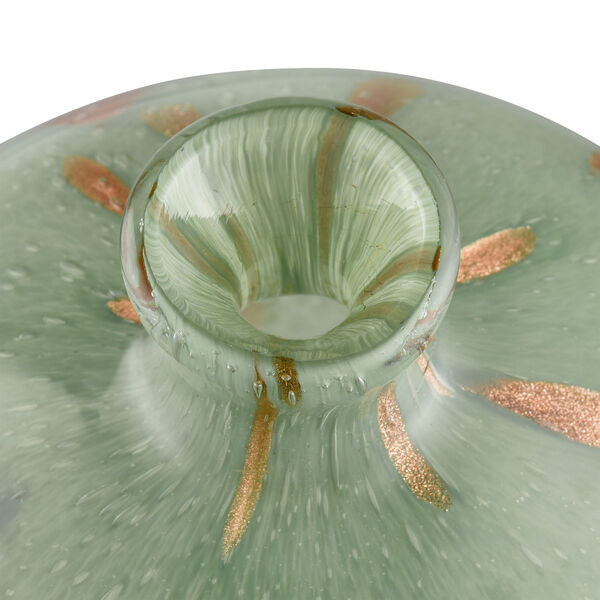 Lexie Light Green and Gold Short Vase, Set of 2, image 3