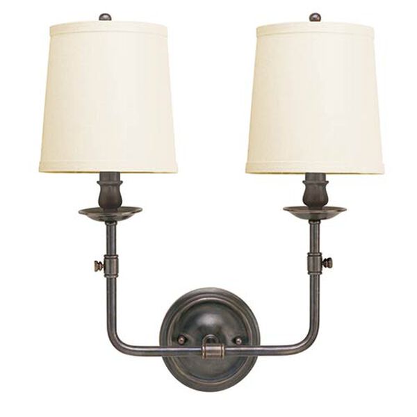 Lynn Old Bronze Two-Light Wall Sconce, image 1