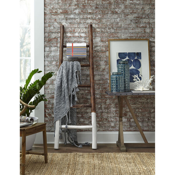 Millie Cinnamon and Alabaster White Blanket Ladder, image 2