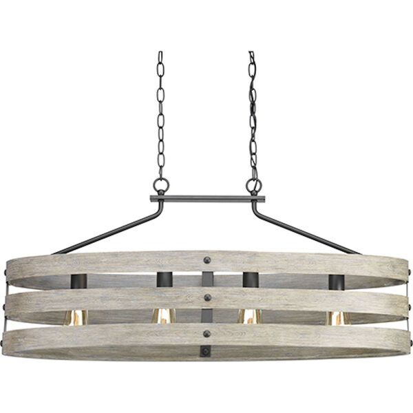 Willow Graphite Four-Light Chandelier, image 1