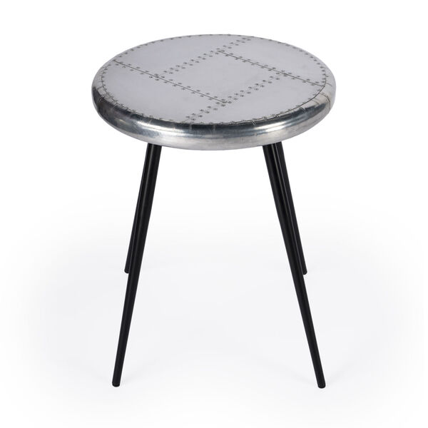 Yeager Silver Metal Aviator Side Table, image 2