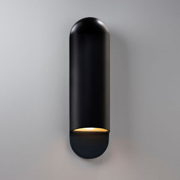 Ambiance Carbon Matte Black Five-Inch Two-Light ADA LED Capsule Outdoor Wall Sconce, image 2