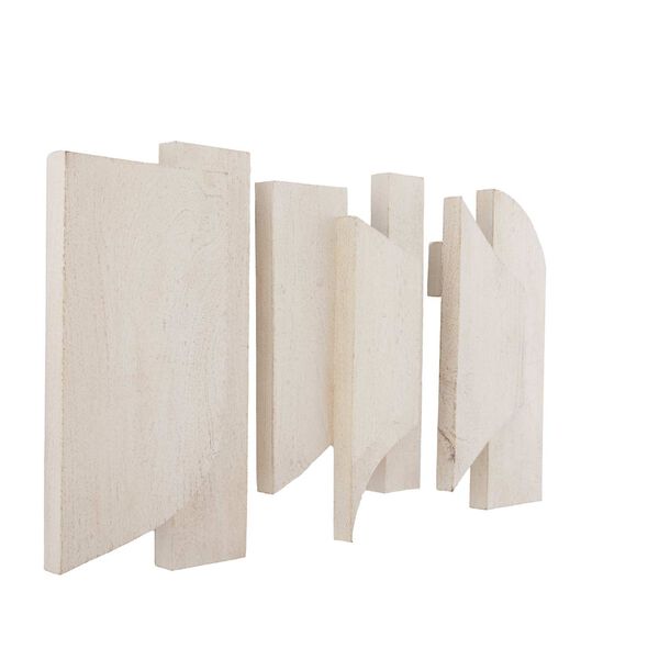 Pierson Whitewash Sandblasted Wood Wall Plaques, Set of Three, image 1