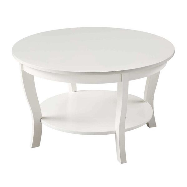 American Heritage Round Coffee Table in White, image 1