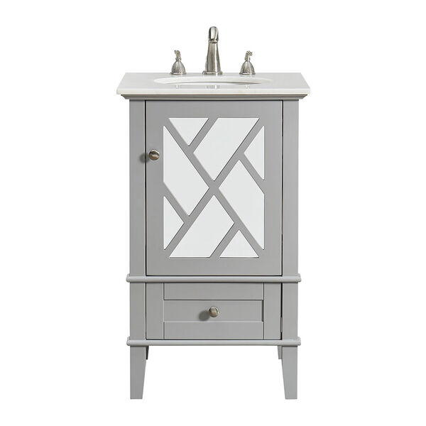 Luxe Grey Vanity Washstand, image 1