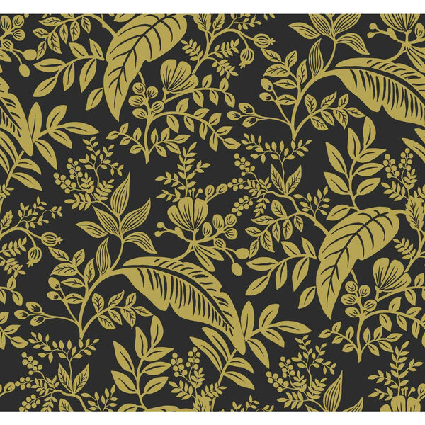 Rifle Paper Co. Gold and Black Canopy Wallpaper, image 2