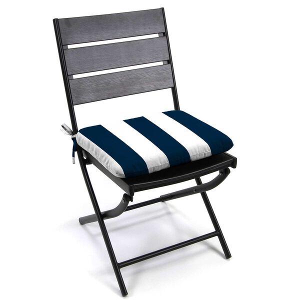 Cabana Navy Blue 15 x 18 Inches Knife Edge Outdoor Chair Pad Seat Cushion, image 4