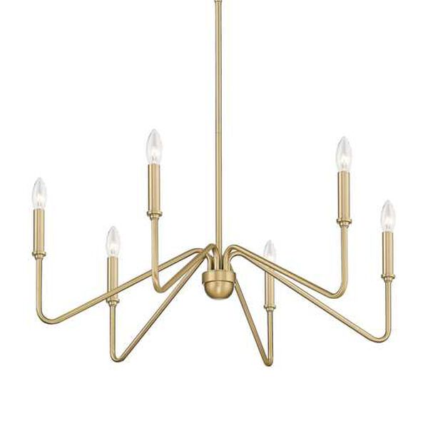 Kennedy Brushed Champagne Bronze Six-Light Chandelier, image 3