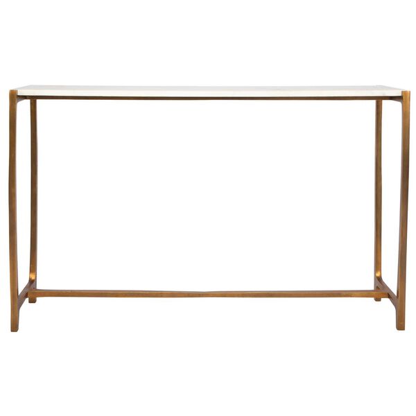Affinity Gold White Marble Console Table, image 2