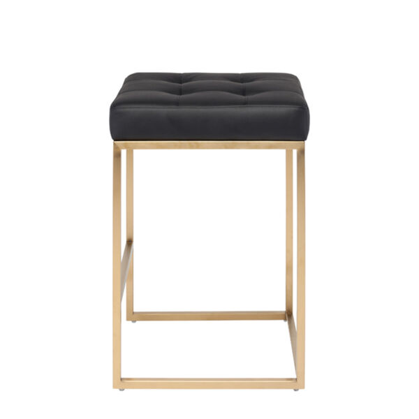 Chi Matte Black and Gold Counter Stool, image 3
