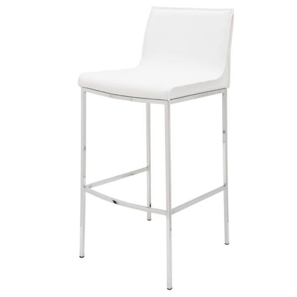 Colter Matte White Counter Stool, image 1