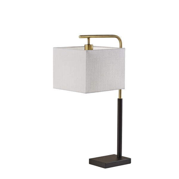 Flora Black and Antique Brass One-Light Table Lamp, image 1
