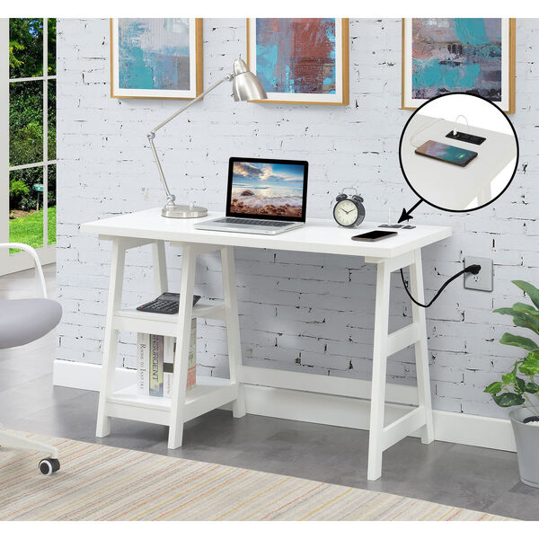 Designs2Go White Office Desk, image 1