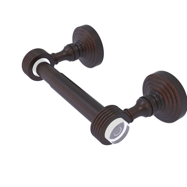 Pacific Grove Venetian Bronze Two-Inch Two Post Toilet Paper Holder with Groovy Accents, image 1
