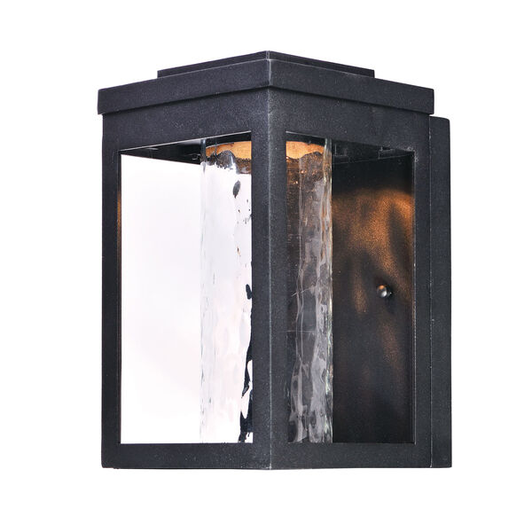 Salon LED Black 10-Inch LED Outdoor Wall Mount with Water Glass, image 1